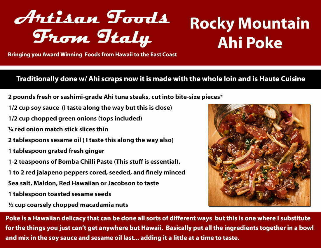 Rocky Mountain Ahi Poke Recipe